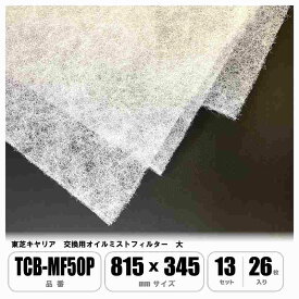 東芝キヤリア TCB-MF50P 交換用オイルミストフィルター 大 815mm×345mm 1ケース26枚入 TOSHIBA 厨房用 業務用エアコン パッケージエアコン