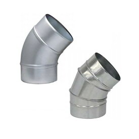 スパイラルダクト 45°エルボ 75φ 100φ 125φ 150φ 175φ 200φ 225φ 250φ 275φ 300φ 325φ 350φ 375φ 400φ 45L 45度 継手 ベンド 曲がり プレス ハゼ セクション 空調 丸ダクト 排煙 集塵 ホース 煙突 暖炉 焼き肉 焼肉 農業