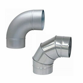 スパイラルダクト 90°エルボ 75φ 100φ 125φ 150φ 175φ 200φ 225φ 250φ 275φ 300φ 325φ 350φ 375φ 400φ 90L 90度 継手 ベンド 曲がり プレス ハゼ セクション 空調 丸ダクト 排煙 集塵 ホース 煙突 暖炉 焼き肉 焼肉 農業