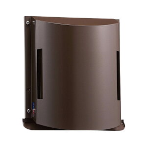 ステンレス製換気口 口径 125φ 防火ダンパー付 角深型フード付ガラリ 色 ブラウン 茶色 更科製作所