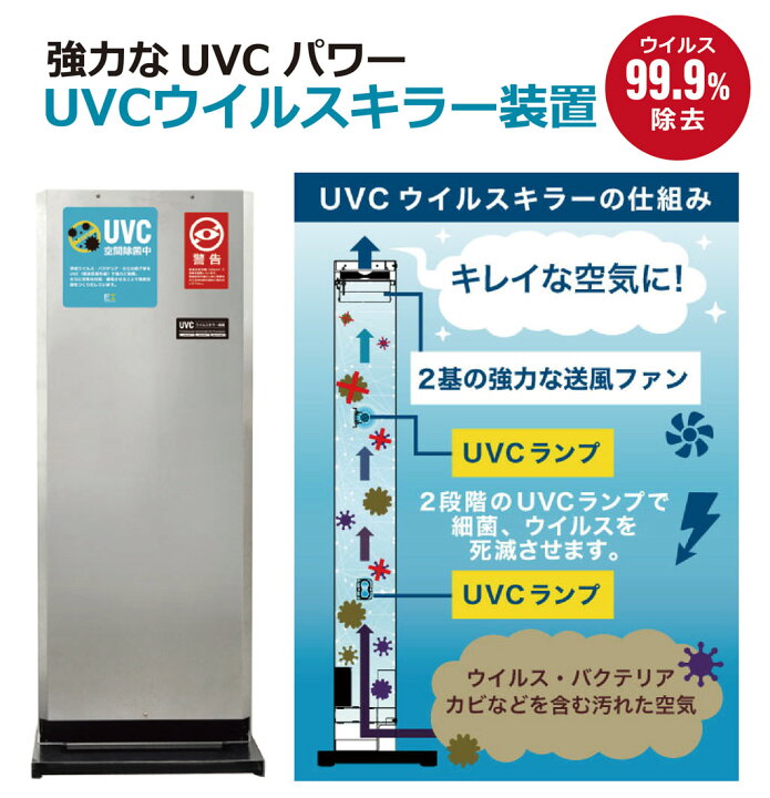 楽天市場】大型空気清浄機UVC ウイルスキラー装置 UVC除菌 空間 除菌 