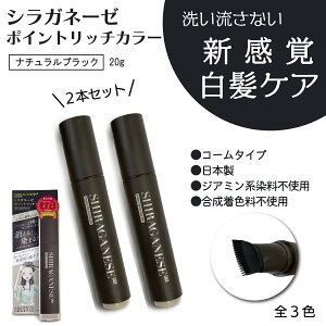 【クーポン対象】 シラガネーゼ ポイントリッチカラー EX ナチュラルブラック 2本セット (トリートメント染毛剤) 白髪染め 徐々に染まる 簡単カラーリング 若白髪 カラートリートメント ヘ
