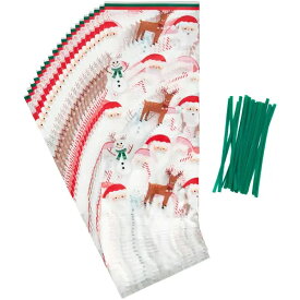 Wilton (ウィルトン) / スノーマン サンタトリート バッグ20枚 / ウィルトン クリスマス ラッピング ギフト 袋 プレゼント ビニル christmas wrap gift present sweets