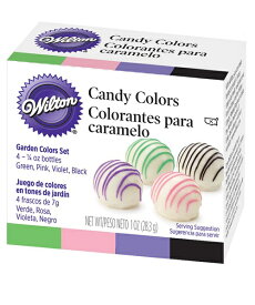 キャンディカラー 4カラーキット ガーデントーン4色セット（ブラック、バイオレット、ピンク、グリーン）製菓材料 着色料 デコレーション フードカラー 食用色素 食品 生クリーム アイシングカラー Wilton ウィルトン