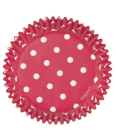 【クーポン対象】 Wilton(ウィルトン)スタンダードカップドット レッド CUP STD DOTS RD 75CT カップケーキ マフィン カップ ケーキデコレーション 誕生日 製菓 食品 製菓材料 バレンタイン