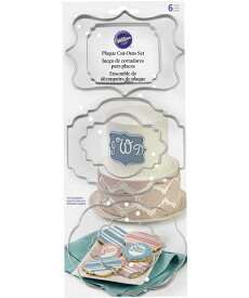 【クーポン対象】 Wilton (ウィルトン) プラークカッターセット6個セット 6PC FONDANT PLAQUE CUTOUTS 製菓 プレゼント ギフト