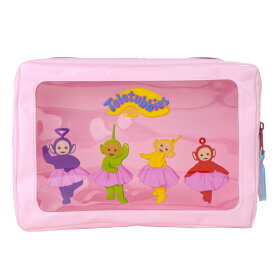 【クーポン対象】 スクエアポーチ Teletubbies テレタビーズ / ポー ラーラ ディプシー ティンキーウィンキー キャラクター商品 ポーチ 大容量 窓付き 透明 クリア 軽量 防滴 汚れにくい 小物入れ コスメポーチ 化粧ポーチ 旅行 トラベル パッキング プレゼント ギフト