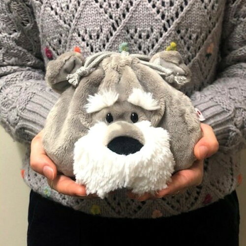 楽天市場 楽天ランキング1位 Nici ニキ シュナウザー フィギュアフェイスポーチ 巾着 ポーチ 小物入れ 犬 イヌ Entre Square アントレスクエア