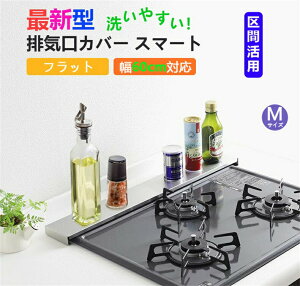 排気口カバー 60cm コンロ 奥 グリル 排気 口 カバー 調味料 ラック ステンレス ヘアライン IH ガスコンロ 対応 レンジ 油ハネ ガードMサイズ
