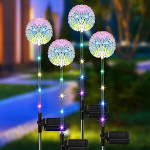 ソーラーライト 屋外 ガーデン 暖色イルミネーション 防災IP65防水 ガーデニング 埋め込みソーラーledライト4個セット 自動点灯/消灯 庭/駐車場/芝生 車道/歩道に適用