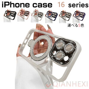 iPhone16 �P�[�X �J�����ی삠�� ���C���X�g�[�� �J�o�[ �N���A �w�ʓ��� TPU �\�t�g�P�[�X Qi�[�d ���C�����X�[�d �Ή� ��̌^�����O�t�� �X�^���h�@�\ ������� Apple iPhone 16 Plus/16 Pro/16 Pro M