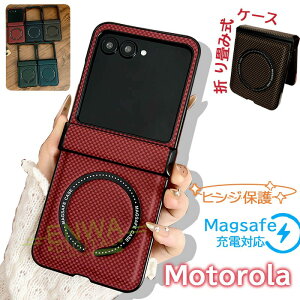 Motorola Moto razr 60 �P�[�X Magsafe�Ή� �J�����ی� �ϏՌ� �q���W�ی� �܂肽���ݎ� Motorola razr 60 Ultra 50 Ultra �J�o�[ Moto razr 50 �ی�P�[�X ���C�����X�[�d ���h�~ PC �`�F�b�N �i�q�� Moto razr 50 Ultra 