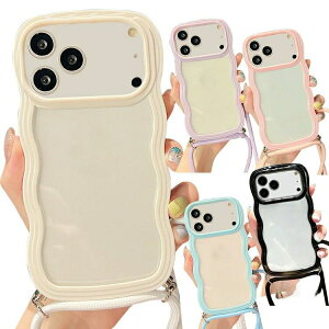 iPhone17 �N���A �P�[�X 17 Air/17 Pro/17 Pro Max �X�}�z�V�����_�[ �J�o�[ �E�F�[�u �g�^ �Ȃ݂Ȃ� �g�� ���� �V�����_�[�X�g���b�v