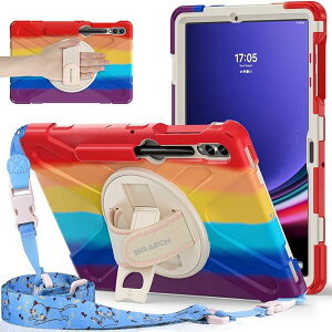 Galaxy �M�����N�V�[ Tab S9 FE 10.9�C���` / S9 FE+ 12.4�C���` �P�[�X �w�ʃP�[�X �J���t�� �u���[ �V�����_�[ S �y���z���_�[�t��