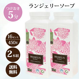 【ポイント10倍×超得クーポン配布中! 17日迄】 2本組 下着用洗剤 浸け置き5分 ブラデリス ランジェリーソープ 450g(約90〜180回)×2本 おしゃれ着洗い おしゃれ着洗剤 洗濯洗剤 ギフト16オンス ブラデリスニューヨーク ブラデリス洗剤 カナダ産