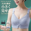 24h限定特価! ブラック再入荷! 楽天ランキング1位! 胸を小さく見せるブラ コンパクトブラ 2 フラットシェイプ ノンワイヤー 脇高調整 レース 着やせ 楽ブラ レディース ブラジャー フラットに見せる 大きいサイズ さらしブラ