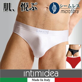 24h P5倍 ブリーフ メンズ セミビキニブリーフ 吸汗速乾 前閉じ インティミディア ノルマン メンズ INTIMIDEA Men'sbasic man プレーンブリーフ 下着 肌着 男性下着 マイクロファイバー ストレッチ イタリア製