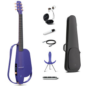 Enya NEXG 2アコースティックギター ＆ エレキギター カーボンファイバーギター トラベルギター スマートギター 80W ワイヤレス スピーカー、ワイヤレス マイク、Hi-Fi モニター イヤホン、ワイヤレスペダル 付き