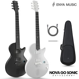 Enya エレキギター Nova GO Sonic スマートエレキギター 初心者入門セット カーボンファイバー製 10Wワイヤレススピーカー オンボードプリセット機能