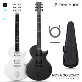 「クーポンで 10%OFF 5/12まで」Enya エレキギター Nova GO Sonic スマートエレキギター 初心者入門セット カーボンファイバー製 10Wワイヤレススピーカー オンボードプリセット機能