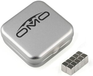 ネオジウム磁石 ネオジムマグネット N50 角型 方形 8x6x5mm ニッケルメッキ 専用ケース付き 科学実験 生活収納 オフィス汎用(10個セット)送料無料