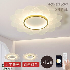 ★10％クーポン放送★ シーリングライト LED 花 おしゃれ 北欧 調光調色 常夜灯 省エネ 天井照明 スマホ リモコン操作 取付簡単 6畳 8畳 12畳 14畳 明るい インテリア 間接照明 照明器具 天井照明 洋室 カフェ プレゼント アッパーライト 5年保証