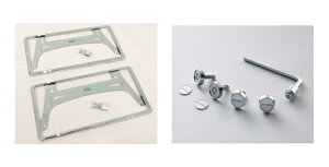 ニッサン 日産純正ナンバープレートリム 2枚日産文字入り &オーテック ロックボルト 4本AUTECHロゴステッカー入り軽自動車対応 盗難防止メッキ ナンバーフレーム