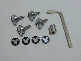 ダイハツ純正 ディズニー ナンバーロックボルト 4本セット ロゴステッカー入り ※代引き不可商品色々な車種流用可能