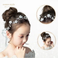 ヘアアクセサリー シンプル ヘッドドレス 髪飾り 子供 女の子 キッズ フォーマル ドレスアップ ホワイト …