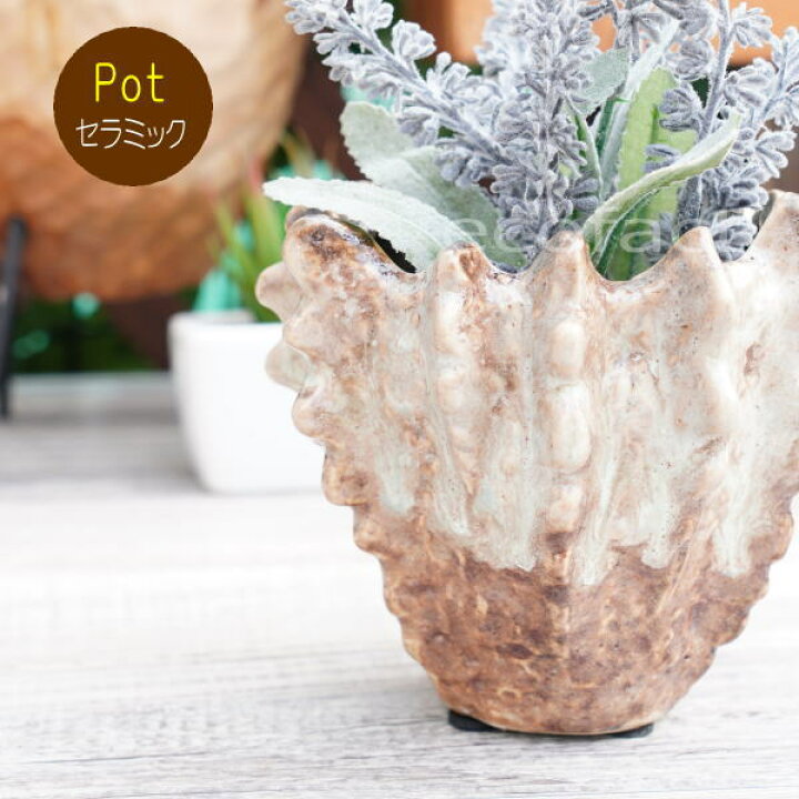 楽天市場】ポット 鉢 植木鉢 プランター おしゃれ 陶器 エンジ 