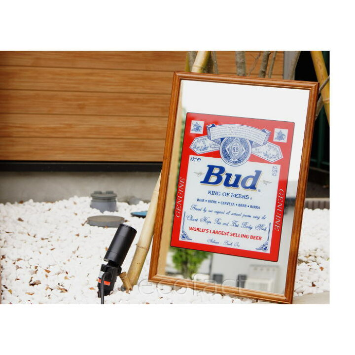 楽天市場】パブミラー バーミラー 鏡 壁掛け バドワイザー ビール  