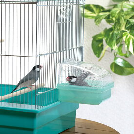 スドー 外掛式 バードバス 鳥 インコ 文鳥 水浴び 容器 お風呂 P-1480