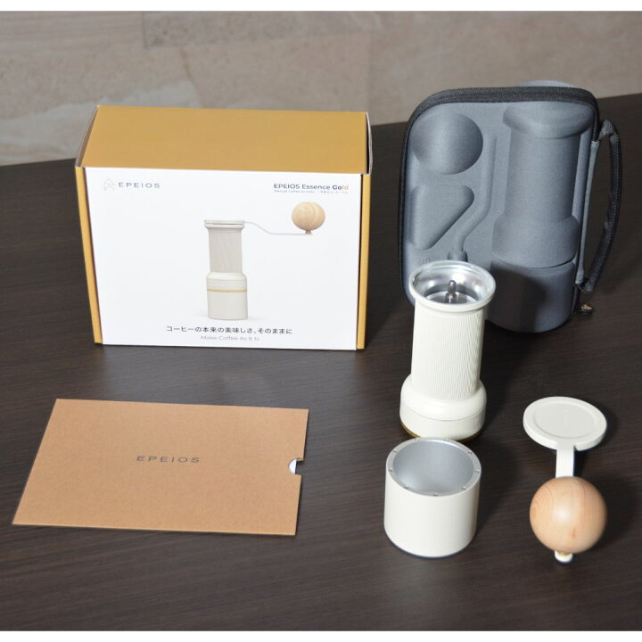 楽天市場】大人気！Epeios Essence gold コーヒーミル 手動 手挽きミル 
