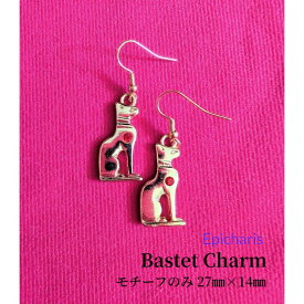 【7/21入荷】2617 ルビーゴールド バステト・チャーム ラインストーン ピアス ベリーダンス アクセサリー ベリーダンスラインストーンベリーダンスアクセサリーギフト ベリーダンスプレゼント キラキラビジュー セレモニー