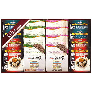 香典返し ギフト 送料無料 送料込※沖縄・離島除く ビクトリアコーヒー ドリップコーヒー&紅茶・ワッフルクッキーセット VEM-30 洋菓子 お菓子 珈琲 奉書 ご挨拶状 偲び草 法事 お供え 忌明