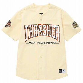 ハフ スラッシャー HUF THRASHER コラボ ベースボールシャツ ベースボールジャージ SKATE スケート STREET ストリート アメリカブランド