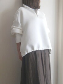 CEaRET from araara シーレット フロムアラアラダンボールニット / ニット ドッキング プルオーバー ホワイト 白 Mサイズ 洗える レディース 送料無料