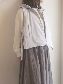 SIWALY fluid シワリー フルイドリバーシブル 中綿 ベスト キルティング ベージュ フードベスト 秋冬 フリーサイズ レディース 送料無料