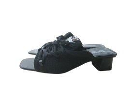 MAISON MAVERICK PRESENTS メゾン マヴェリック プレゼンツ ニット レースアップ ミュール サンダル ブラック サックス 送料無料 レディース