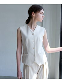 【SALE／50%OFF】リネンブレンド ジレトップス EPOCA エポカ ジャケット・アウター その他のジャケット・アウター ネイビー ベージュ【RBA_E】【送料無料】[Rakuten Fashion]