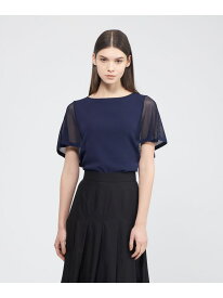 【SALE／60%OFF】メッシュレイヤード 2WAYニットプルオーバー EPOCA エポカ トップス ニット ホワイト ブルー【RBA_E】【送料無料】[Rakuten Fashion]