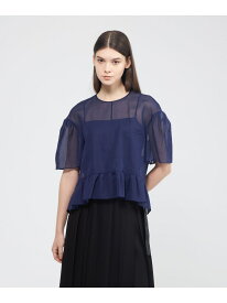 【SALE／64%OFF】コットンボイルオーガンジー シアーブラウス EPOCA エポカ トップス シャツ・ブラウス ホワイト ブルー【RBA_E】【送料無料】[Rakuten Fashion]