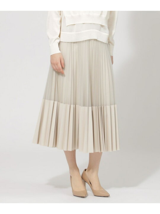 楽天市場】【SALE／20%OFF】チュールレザープリーツスカート EPOCA  