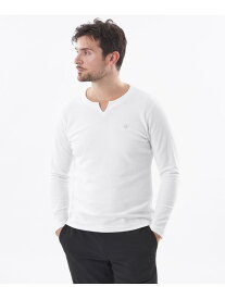 ダブルフェイスキーネックロンT EPOCA UOMO エポカ トップス カットソー・Tシャツ ホワイト ネイビー【送料無料】[Rakuten Fashion]