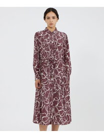 【SALE／40%OFF】マーブルプリント シャツドレス EPOCA エポカ ワンピース・ドレス ワンピース ワインレッド ネイビー【RBA_E】【送料無料】[Rakuten Fashion]