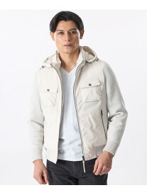 【SALE／20%OFF】ポリエステルツイルコンビブルゾン EPOCA UOMO エポカ ジャケット・アウター ダウンジャケット・ダウンベスト ホワイト ブラック グレー【RBA_E】【送料無料】[Rakuten Fashion]