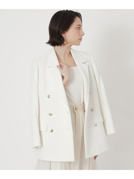 楽天市場】【SALE／40%OFF】ツィード ダブルブレストジャケット EPOCA 