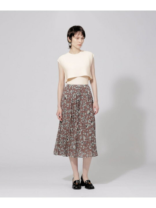 楽天市場】【SALE／50%OFF】ジョーゼットフラワープリント プリーツ  