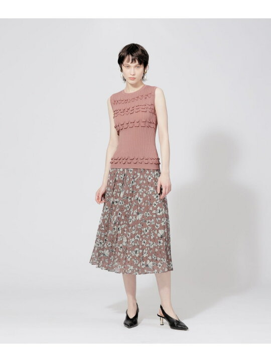 楽天市場】【SALE／64%OFF】ジョーゼットフラワープリント プリーツ  