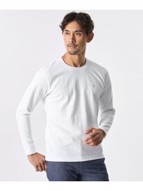 【SALE／20%OFF】*Safari11月号掲載*ラインブリスタージャカードカットソー EPOCA UOMO エポカ トップス カットソー・Tシャツ ホワイト レッド ネイビー【RBA_E】【送料無料】[Rakuten Fashion]